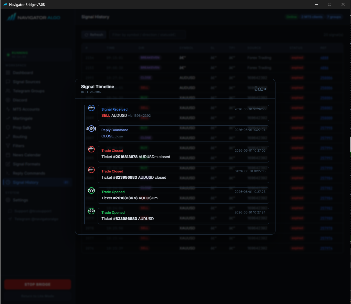 Signal Timeline Audit